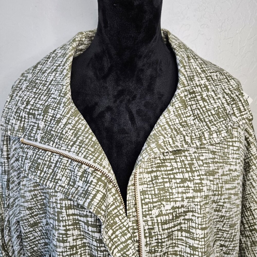 Womens Sz Large Madison Hill New York Jacket Womens Olive Green Boho Cottage - Picture 2 of 16
